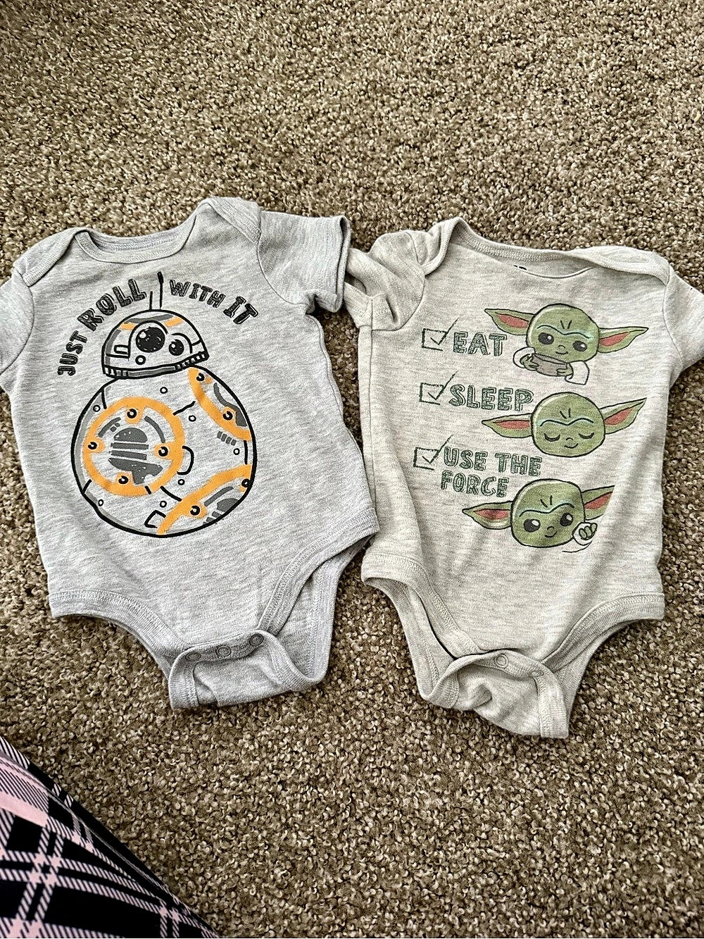 Star Wars Baby Bodysuit Set Gray Baby 3-6M
